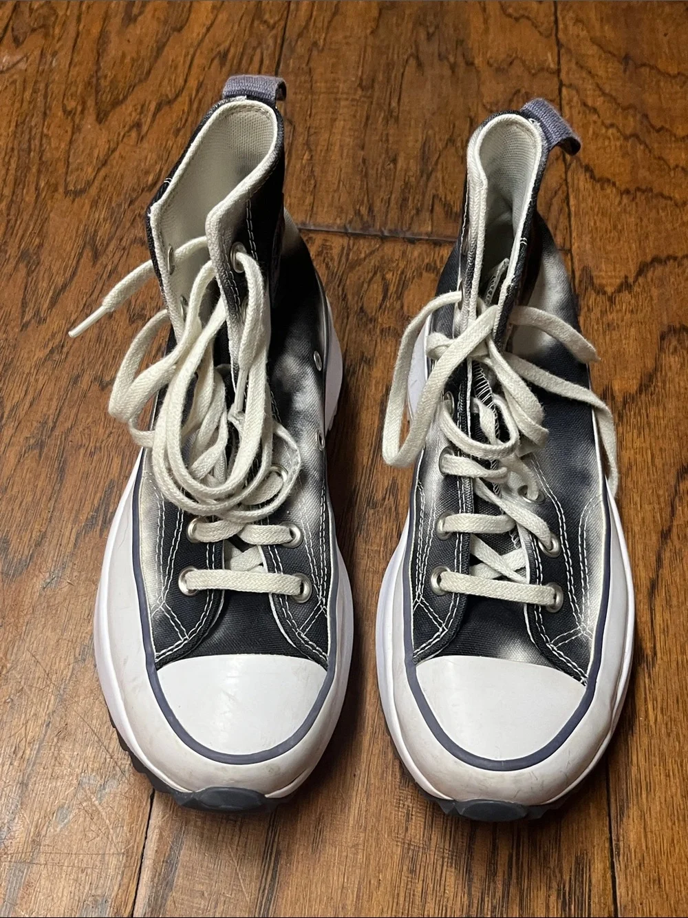 Converse cloud wash run star hike high top platform sneakers